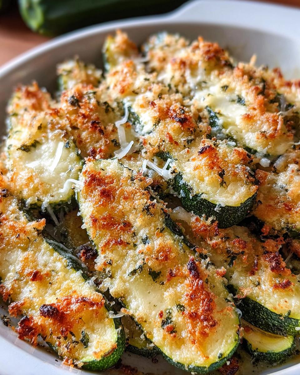 Baked Parmesan Zucchini Gratin - Detail 1