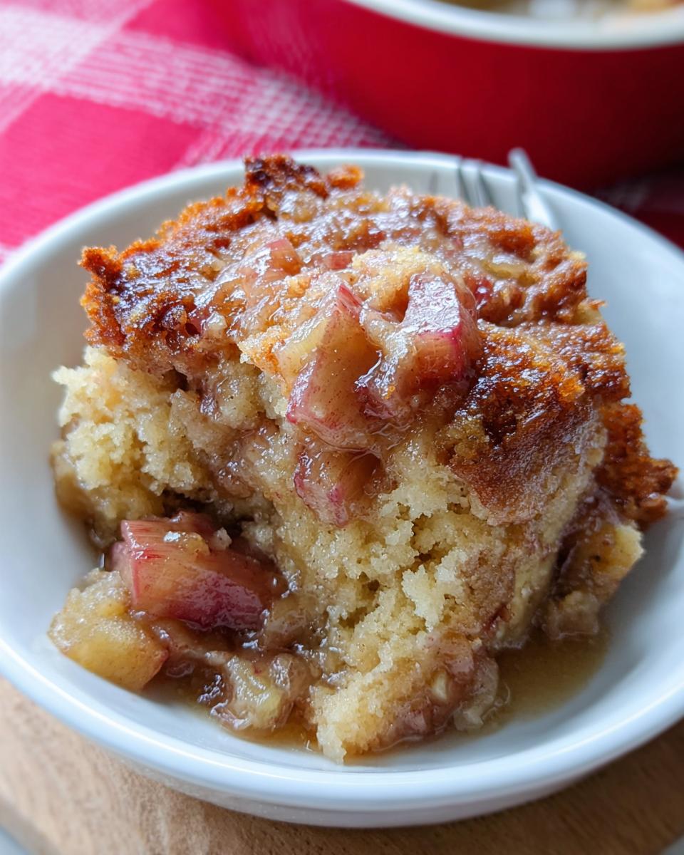 Baked Sticky Rhubarb Pudding - Detail 1
