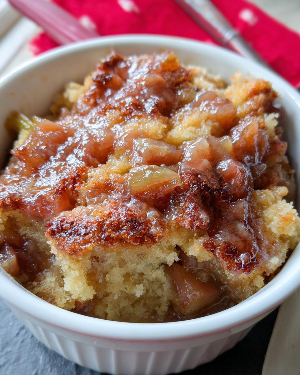 Baked Sticky Rhubarb Pudding - Detail 2