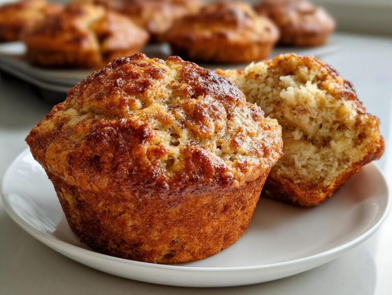 Banana Cinnamon Greek Yogurt Muffins