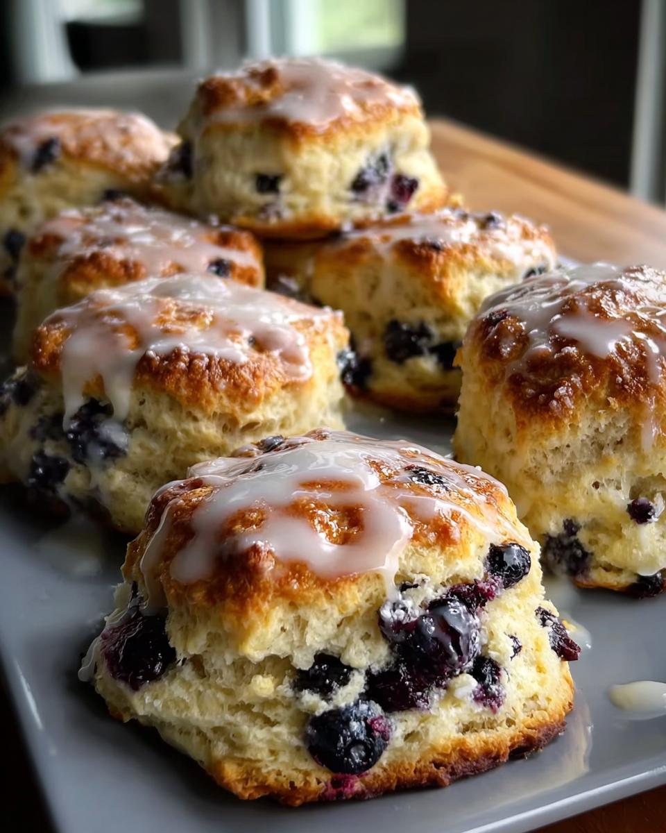 Blueberry Biscuits With Lemon Glaze - Detail 1