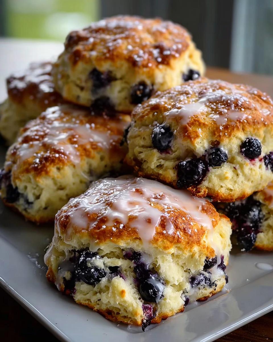 Blueberry Biscuits With Lemon Glaze - Detail 2