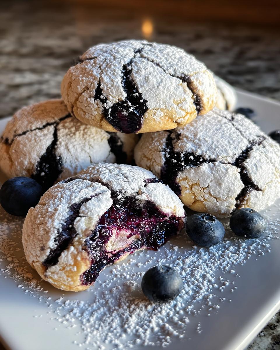Blueberry Lemon Crinkle Cookies - Detail 1