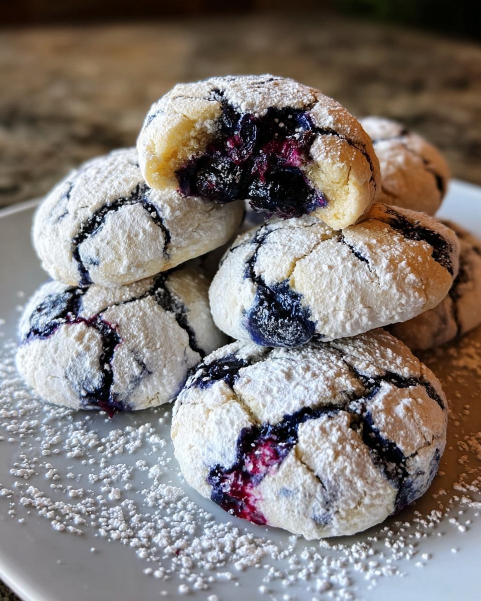 Blueberry Lemon Crinkle Cookies - Detail 2