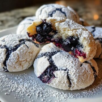 Blueberry Lemon Crinkle Cookies