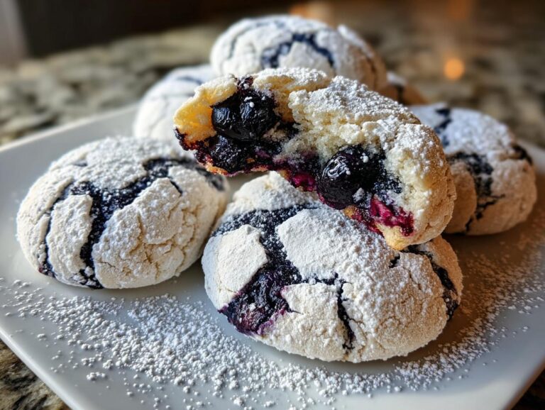 Blueberry Lemon Crinkle Cookies
