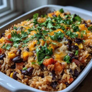 Brown Rice And Black Bean Casserole