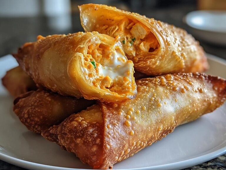 Buffalo Chicken Dip Egg Rolls