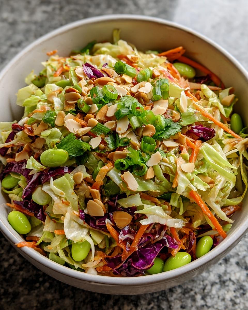 Cabbage And Edamame Salad With Sesame Ginger Dressing - Detail 1