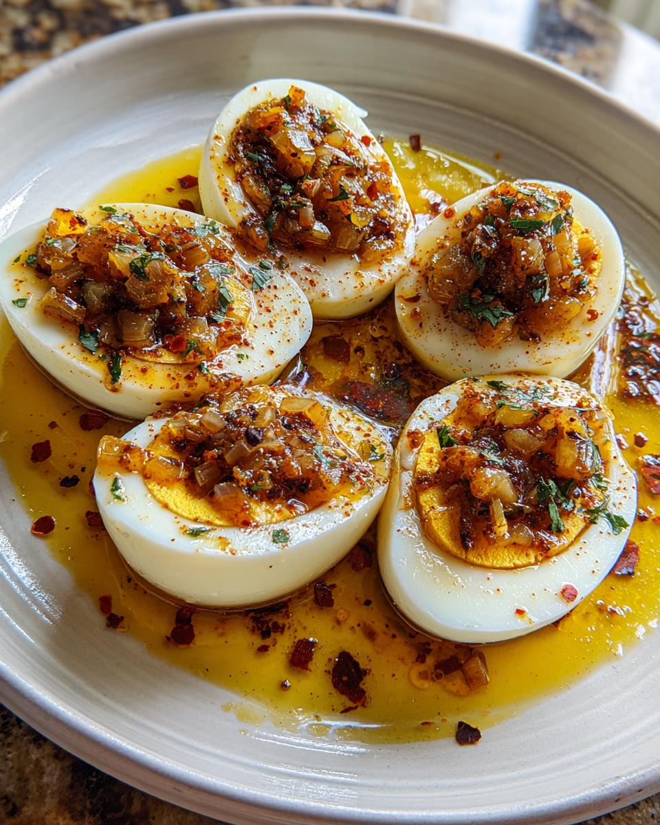 Cajun Boiled Eggs With Spicy Garlic Butter Sauce - Detail 1