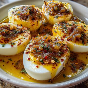Cajun Boiled Eggs With Spicy Garlic Butter Sauce