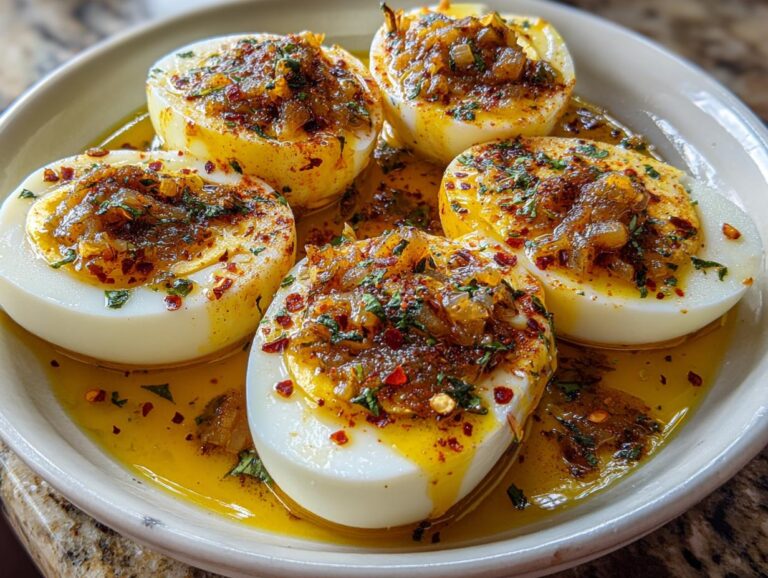 Cajun Boiled Eggs With Spicy Garlic Butter Sauce