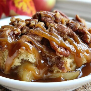 Caramel Apple Pecan Cobbler