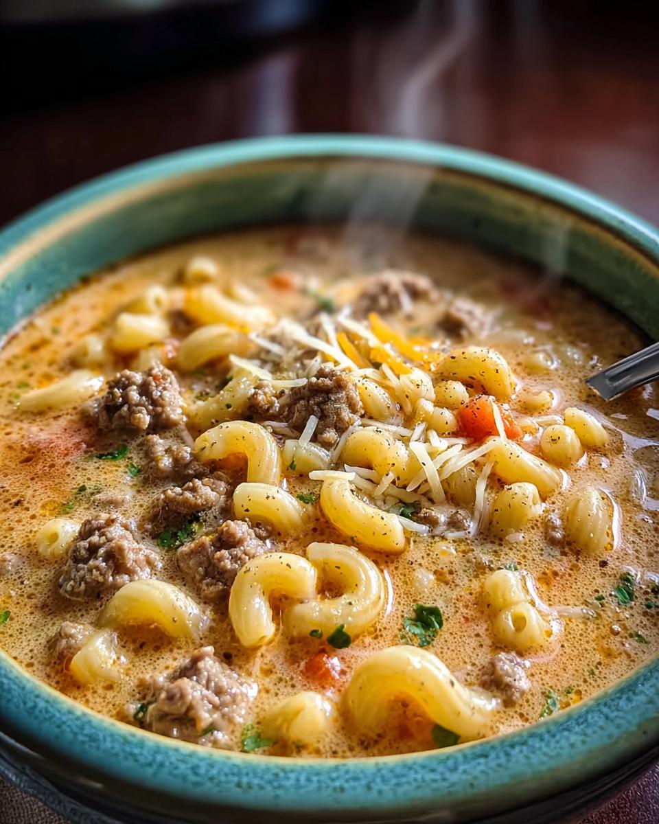 Cheeseburger Macaroni Soup - Detail 1