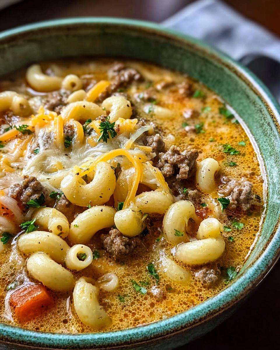 Cheeseburger Macaroni Soup - Detail 2