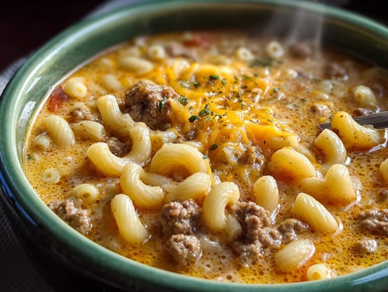 Cheeseburger Macaroni Soup