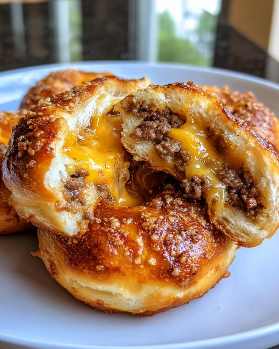 Cheeseburger Pretzel Bombs - Detail 2