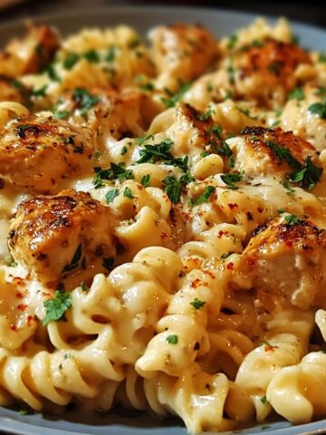 Cheesy Cajun Garlic Chicken Rotini Skillet