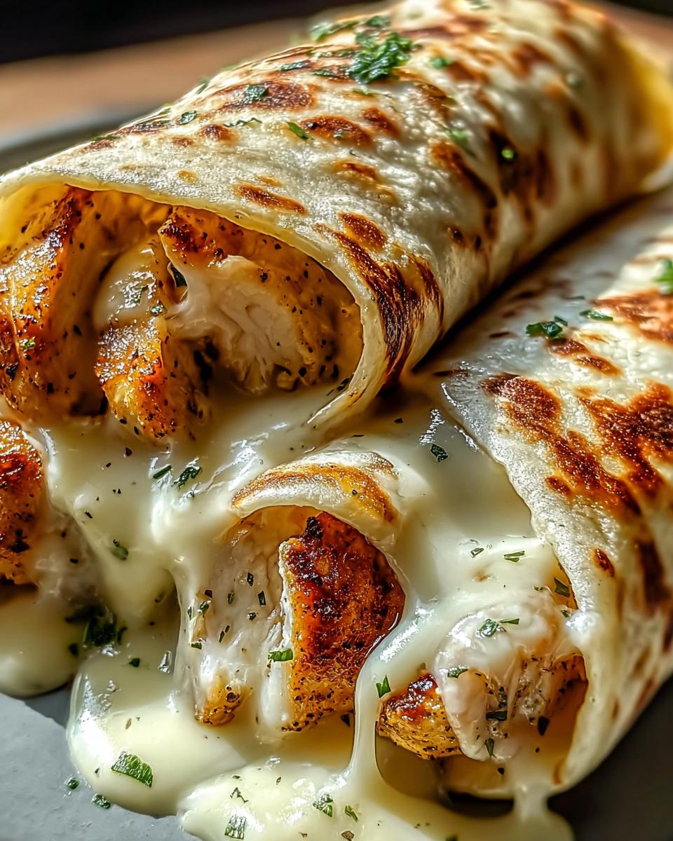 Cheesy Garlic Chicken Wraps - Detail 2