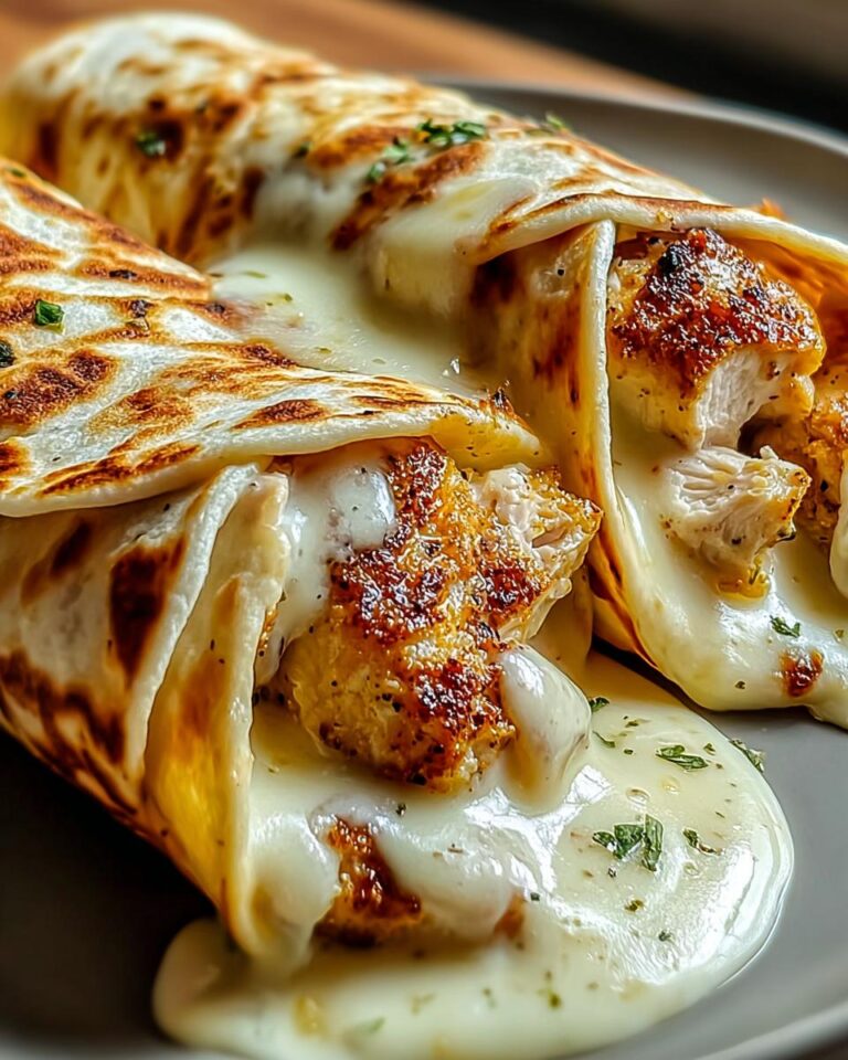 Cheesy Garlic Chicken Wraps