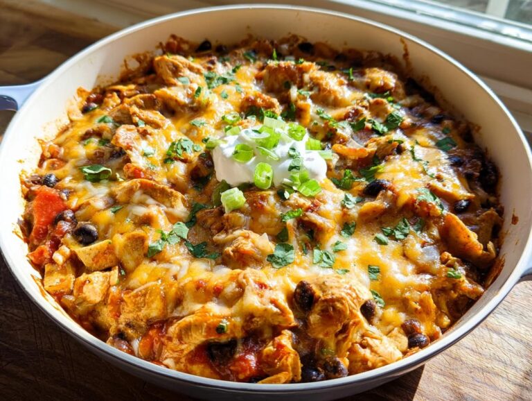Chicken Black Bean Enchilada Skillet
