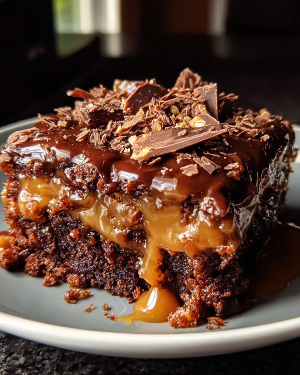 Chocolate Caramel Dump Cake - Detail 1