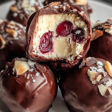 Chocolate Cherry Cheesecake Truffles