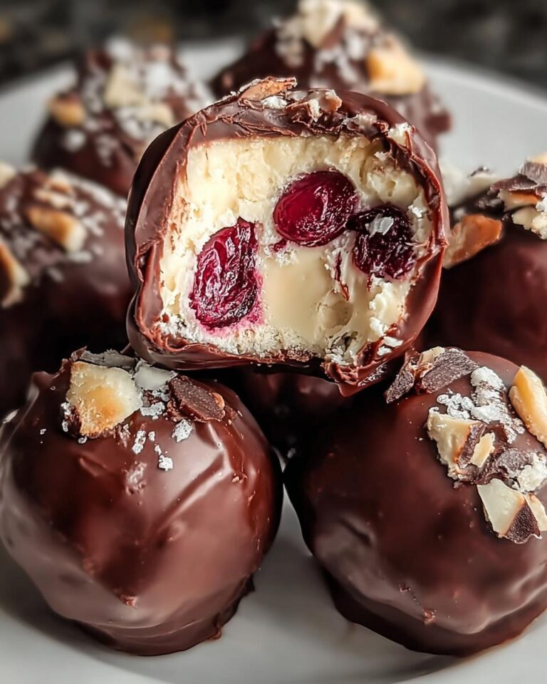 Chocolate Cherry Cheesecake Truffles