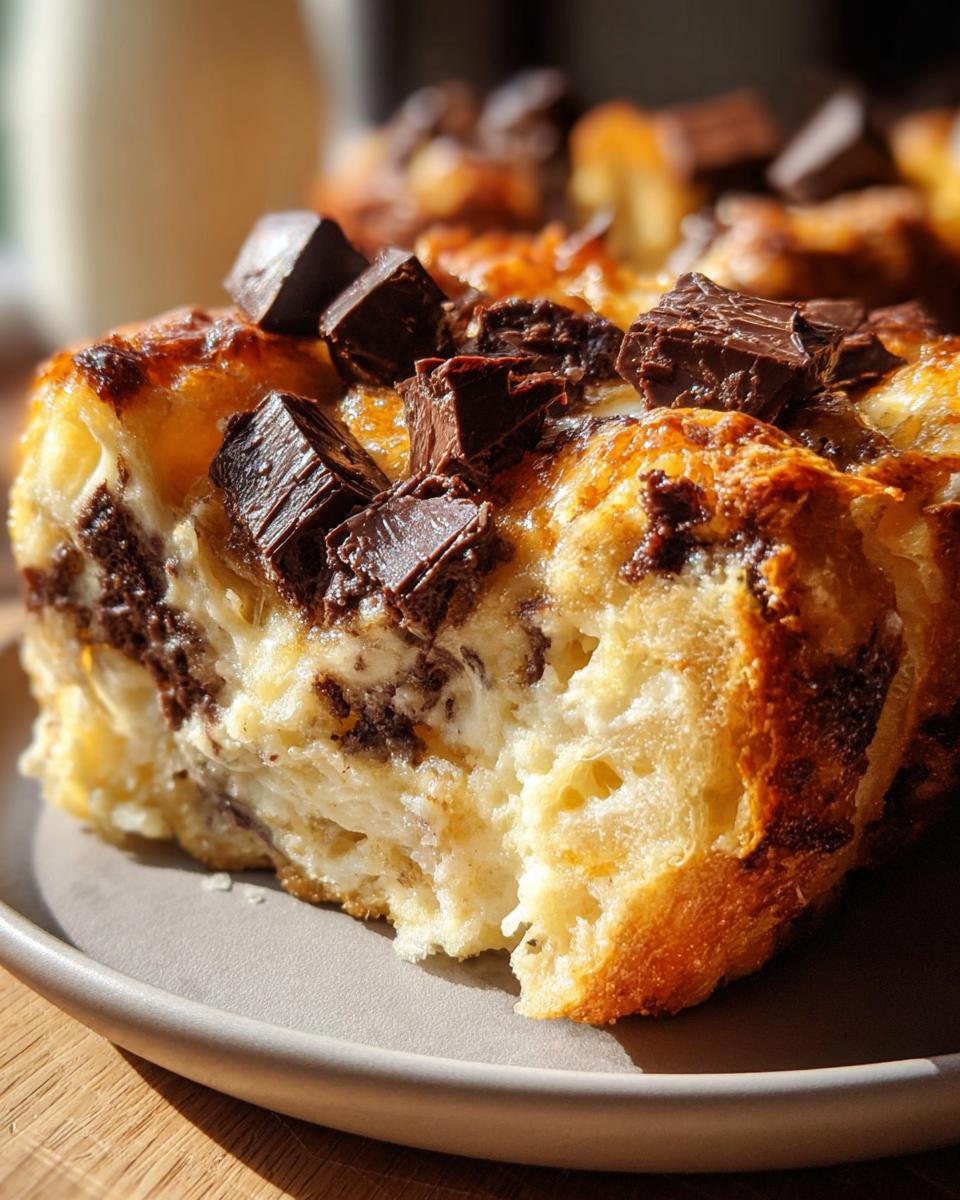Chocolate &Amp; Cream Cheese Bread Pudding - Detail 1