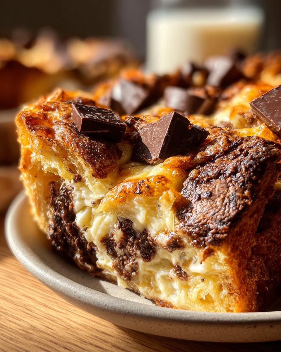 Chocolate &Amp; Cream Cheese Bread Pudding - Detail 2