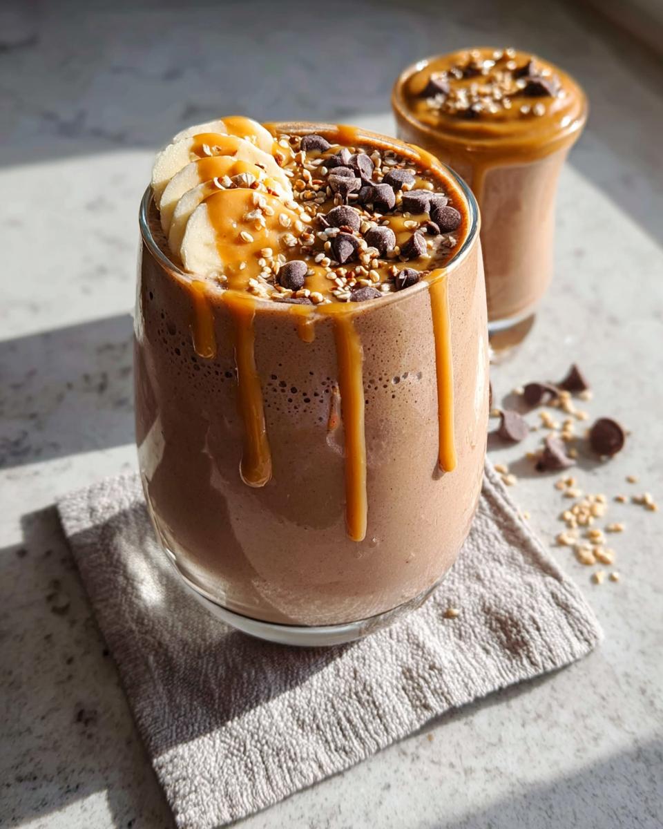 Chocolate Peanut Butter Protein Smoothie - Detail 1