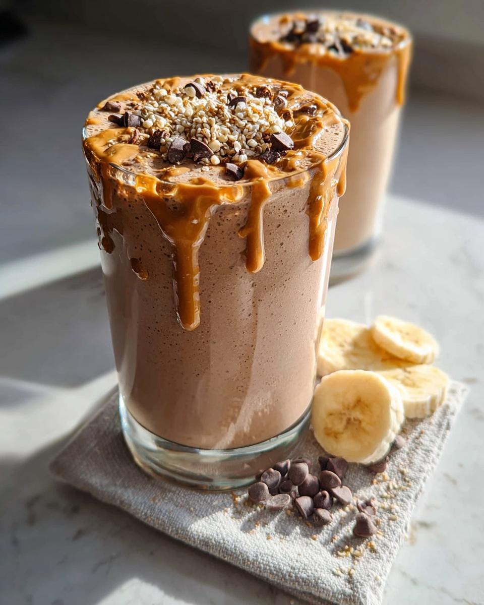 Chocolate Peanut Butter Protein Smoothie - Detail 2