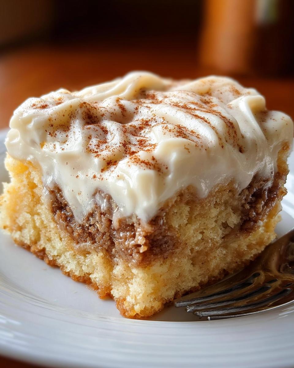 Cinnamon Roll Poke Cake - Detail 1