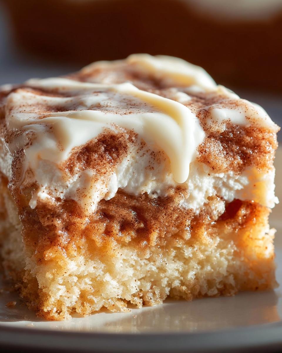 Cinnamon Roll Poke Cake - Detail 2
