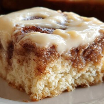 Cinnamon Roll Poke Cake