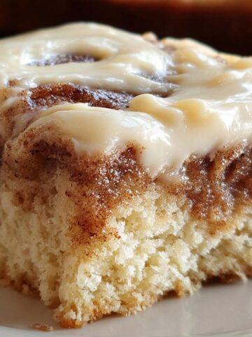 Cinnamon Roll Poke Cake