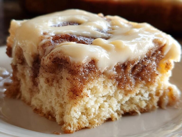 Cinnamon Roll Poke Cake