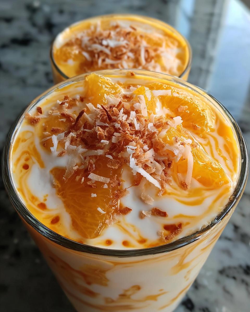 Coconut Orange Glow - Easy Creamy Citrus Dessert - Detail 2
