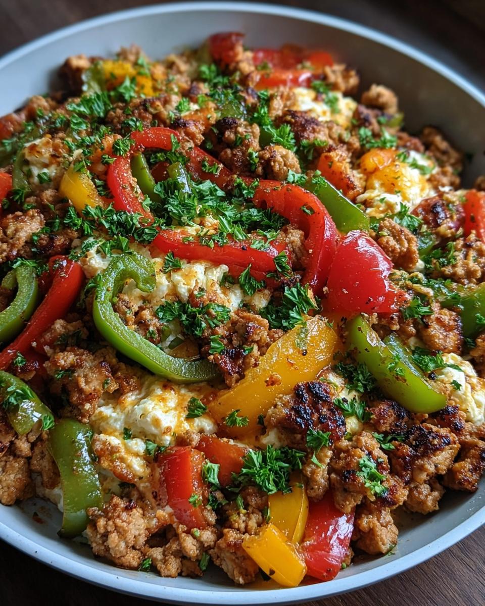 Cottage Cheese Turkey Pepper Skillet - Detail 2