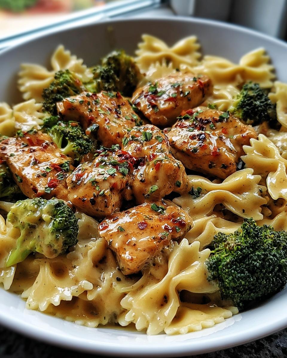 Cowboy Butter Lemon Bowtie Chicken With Broccoli - Detail 1