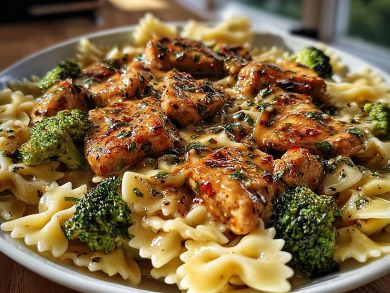 Cowboy Butter Lemon Bowtie Chicken With Broccoli