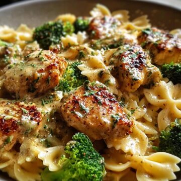 Cowboy Butter Lemon Bowtie Chicken With Broccoli