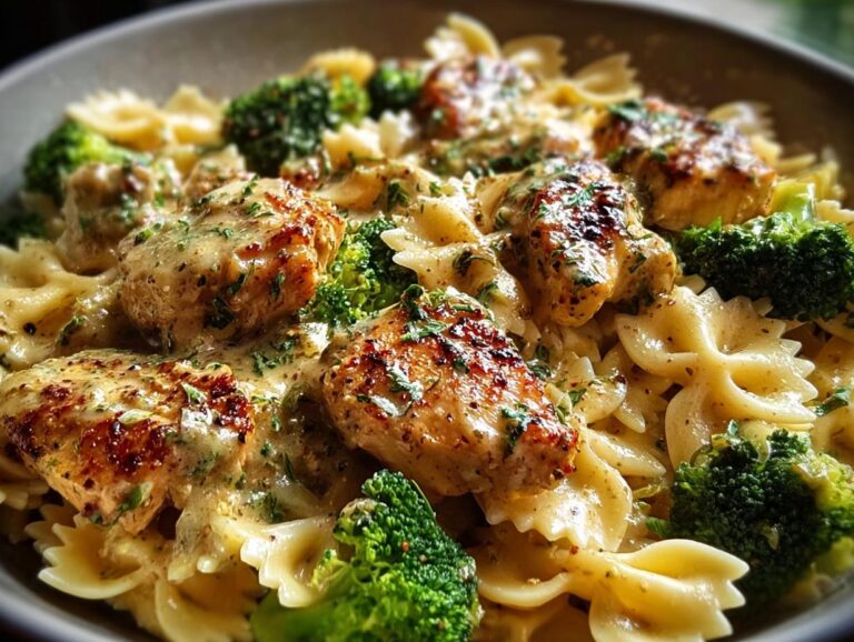Cowboy Butter Lemon Bowtie Chicken With Broccoli
