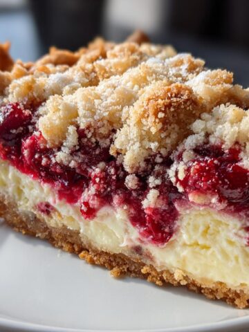 Cranberry Cream Cheese Crumb Pie
