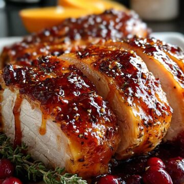Cranberry Orange Glazed Turkey Chest