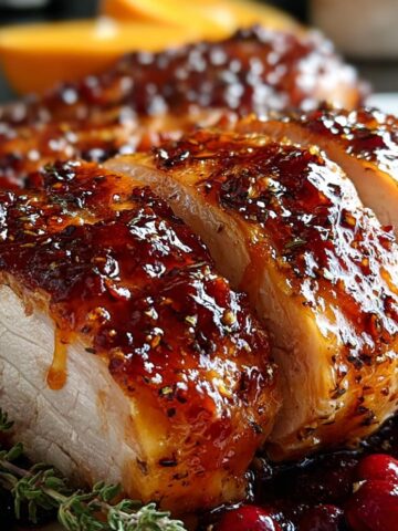 Cranberry Orange Glazed Turkey Chest