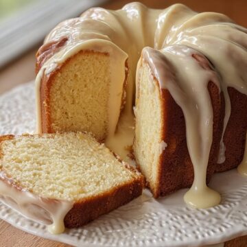 Cream Cheese Glazed Pound Cake