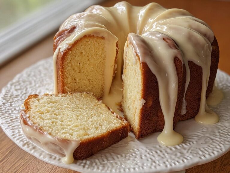 Cream Cheese Glazed Pound Cake