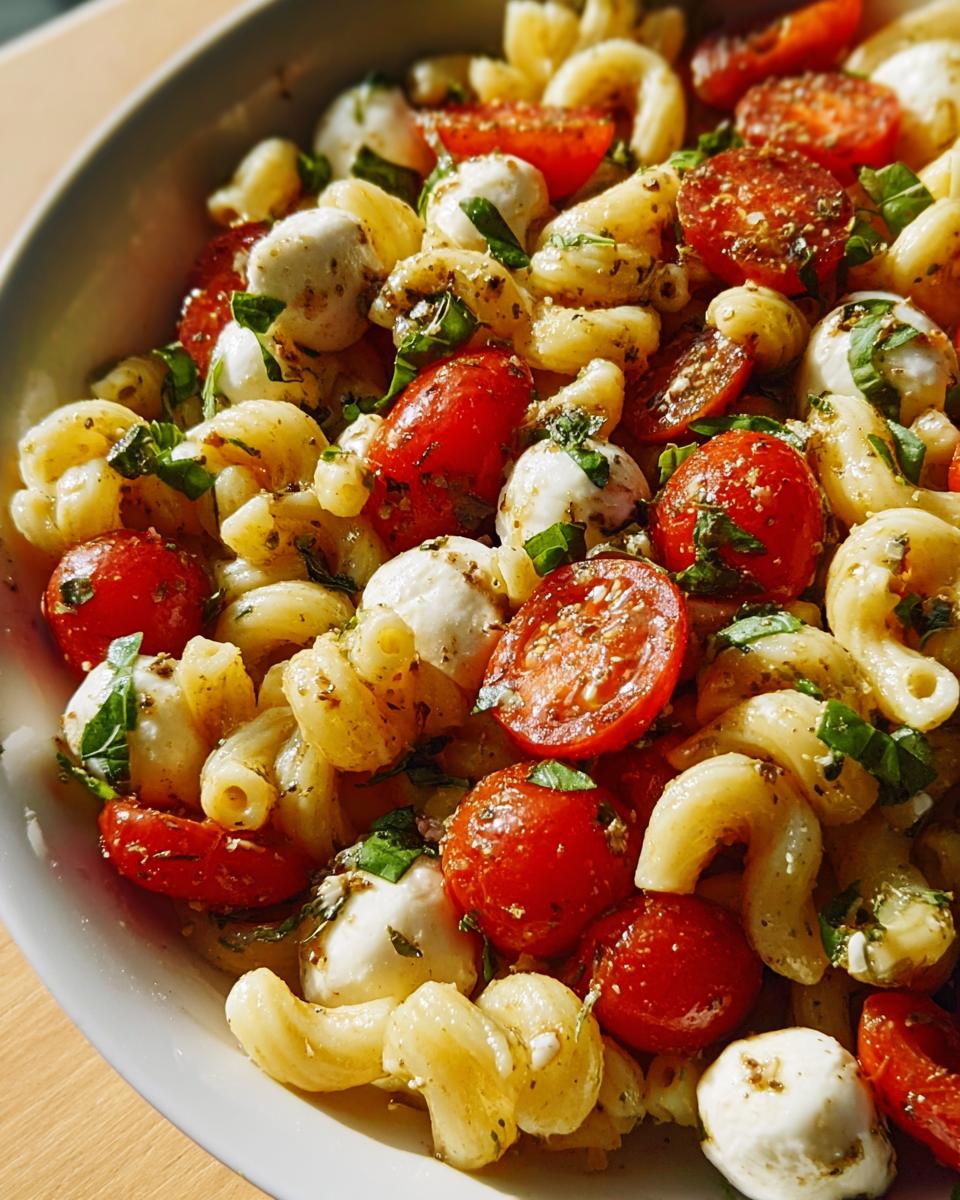 Creamy Caprese Pasta Salad - Detail 1