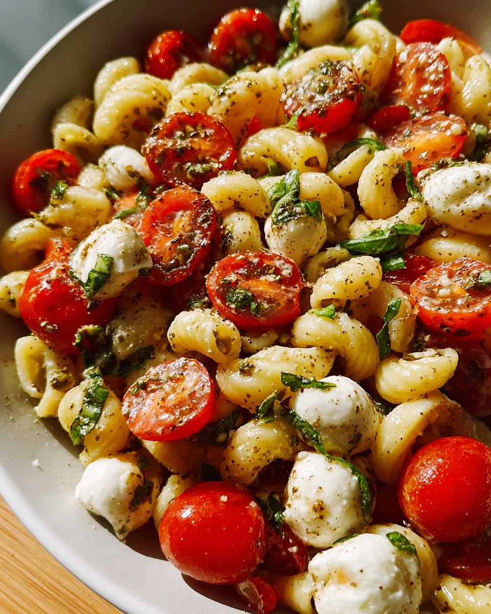 Creamy Caprese Pasta Salad - Detail 2